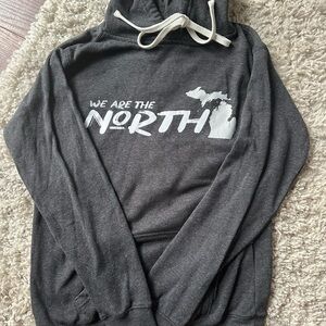 Gray Hoodie with 'We Are The North' Print